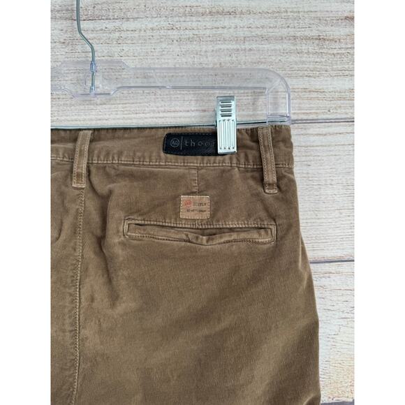 AG Adriano Goldschmied Theory Slim Khaki Crop Corduroy Pants Womens 26 Brown - Picture 4 of 11